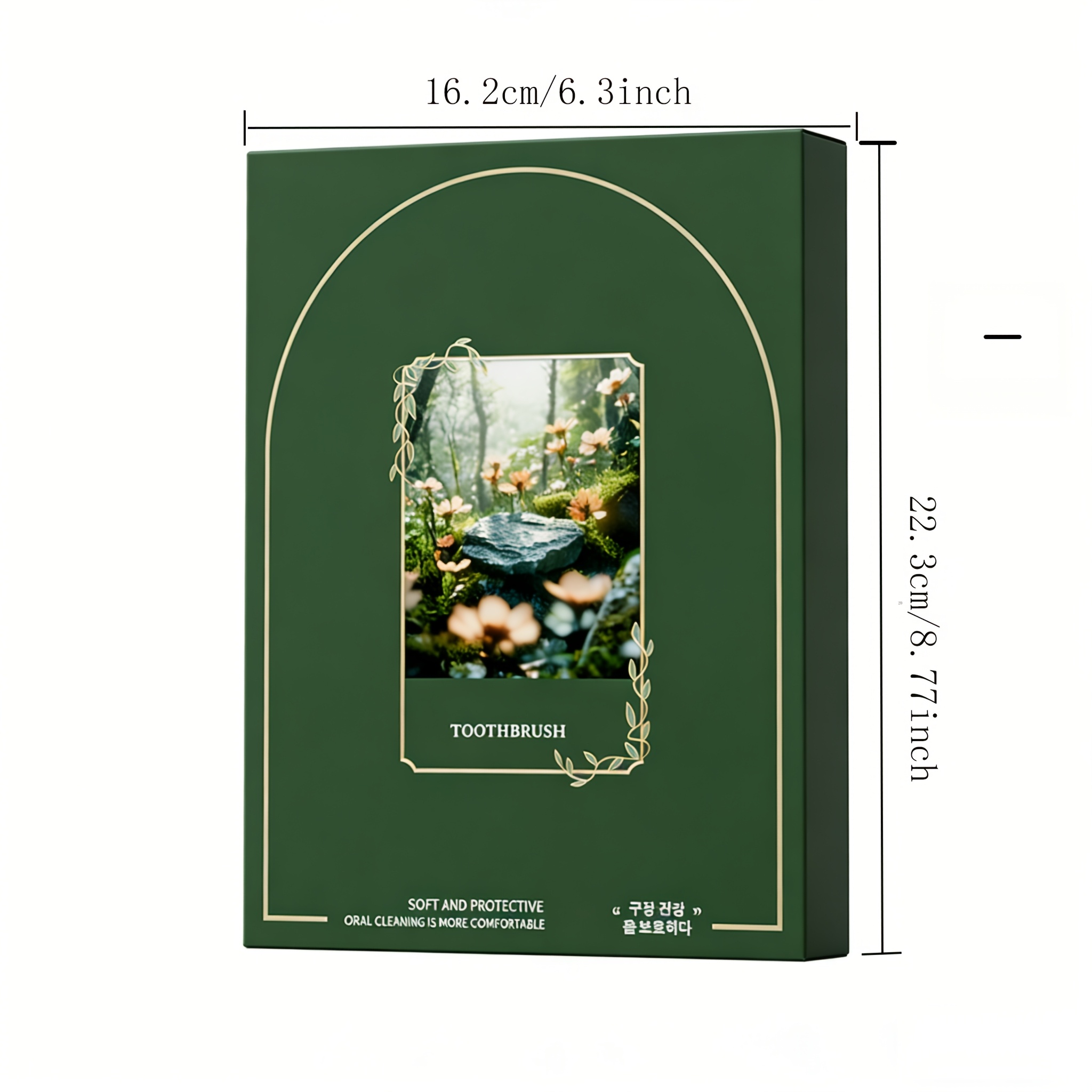 Cepillo de dientes Kashi [cabeza ancha convexa con forma de montaña] de cerdas suaves, limpieza profunda, para adultos, parejas, uso doméstico, caja de regalo de lujo, 6 piezas