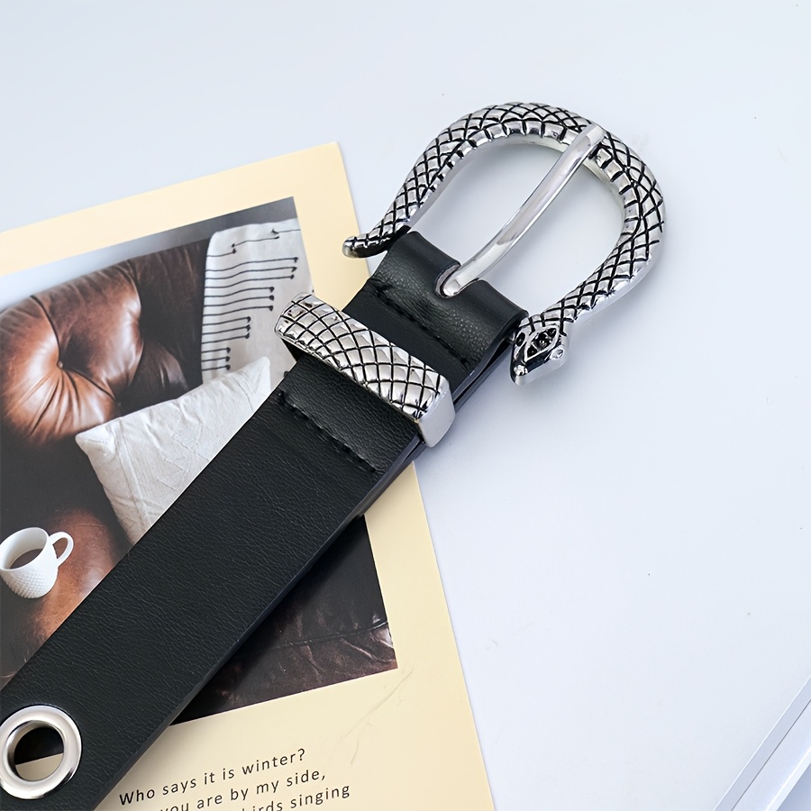Retro Carved Needle Buckle Belt for Men