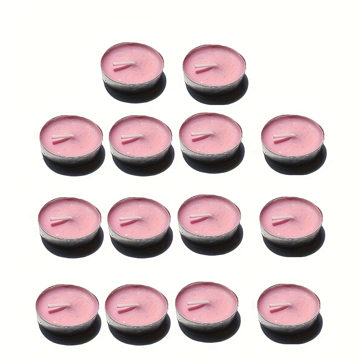 14pcs Round Small Candles Aluminum Shell Tea Wax Paraffin Wax Suitable For Valentine's Day Wedding Proposal Tea Candlelight Dinner Lighting Decoration