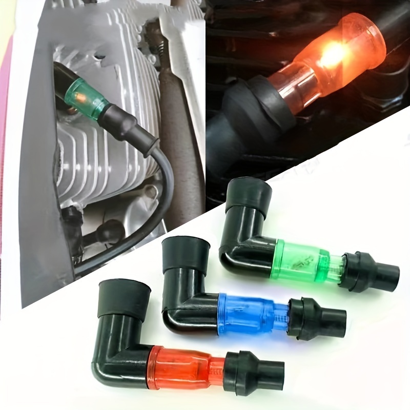 

Motorcycle Spark With 90-degree Flashing Led Light - Vibrant Options, Rubber, For Bikes