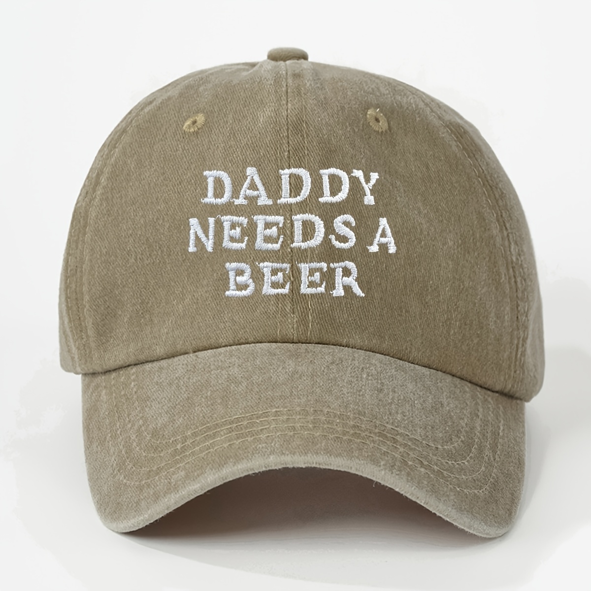 TEMU 1pc Daddy Embroidered Letter Men's Washed Baseball , All-match Style Washed Men Women Net Baseball For Outdoor Sports, Travel And Daily Wear