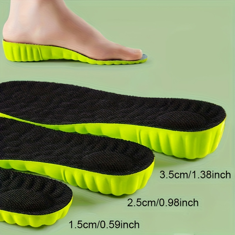 

1 Pair Of Height Increasing Insoles, Men's Inner Height Increasing, Sweat Absorbing, Women' Shock-absorbing, Anti Slip, Height Increasing Insoles