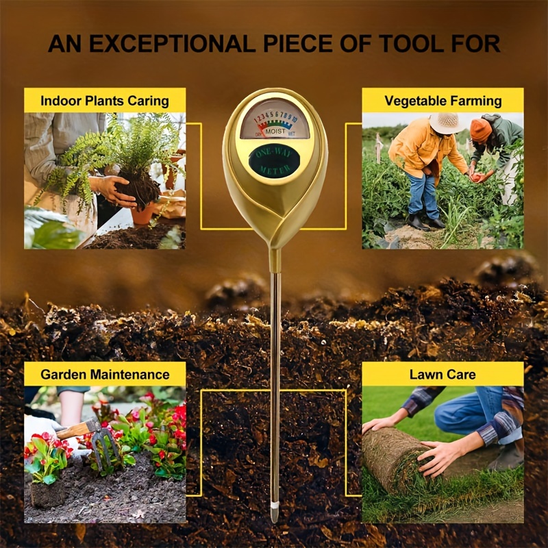 

Golden Soil Moisture Tester - Easy-to-use, No Batteries Required, Gardening & Lawn Care