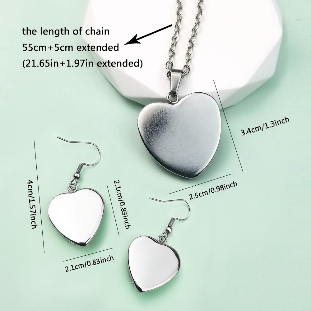 3pcs Butterfly Eiffel Tower Heart Necklace & Earring Set