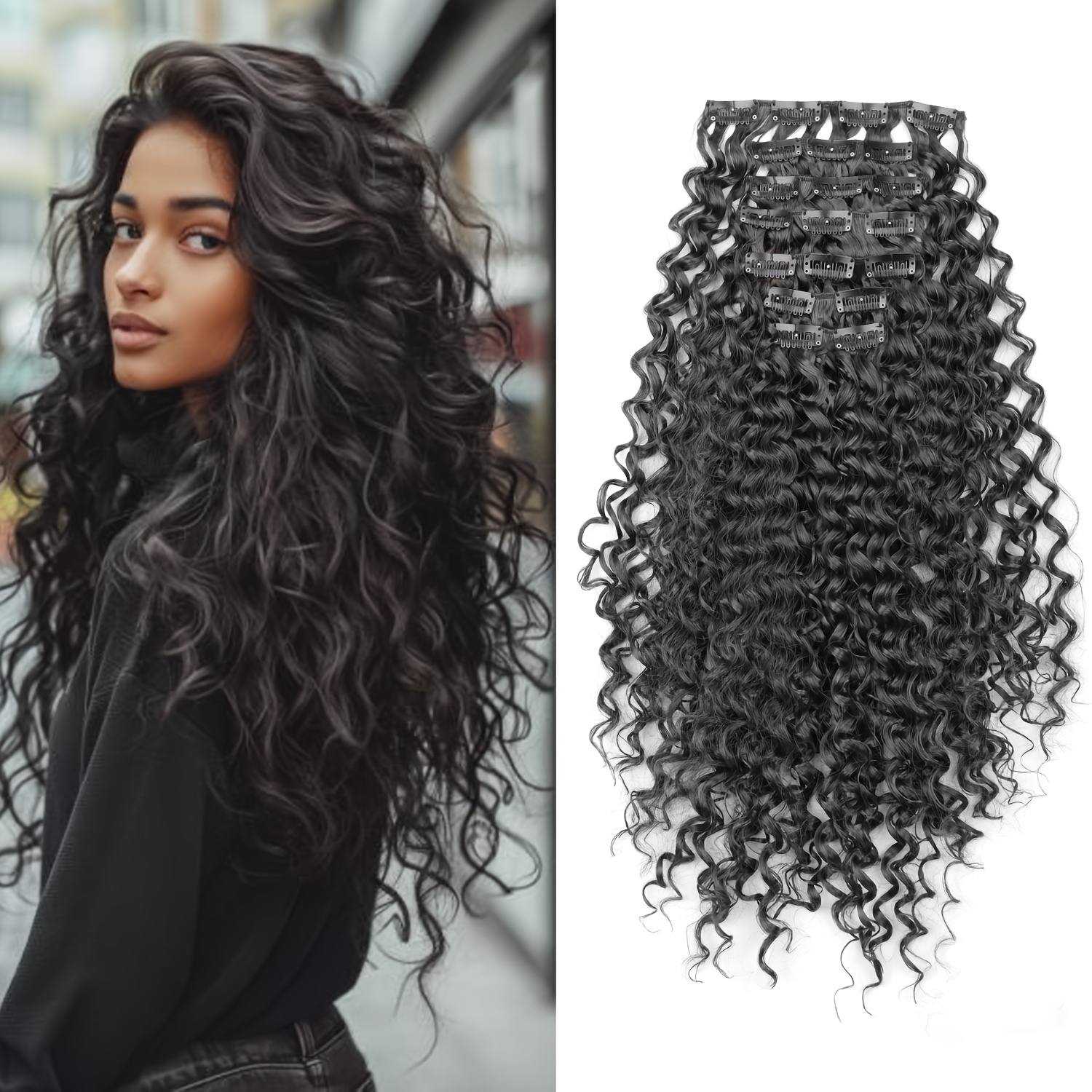 Image of The Lightened Water Ripple Hair Extensions Enhance And Length Of Your Hair, It A And Fluffy . Are Ideal For Thick, Curly Hairstyles And Boosting Hair Volume For Everyday Looks