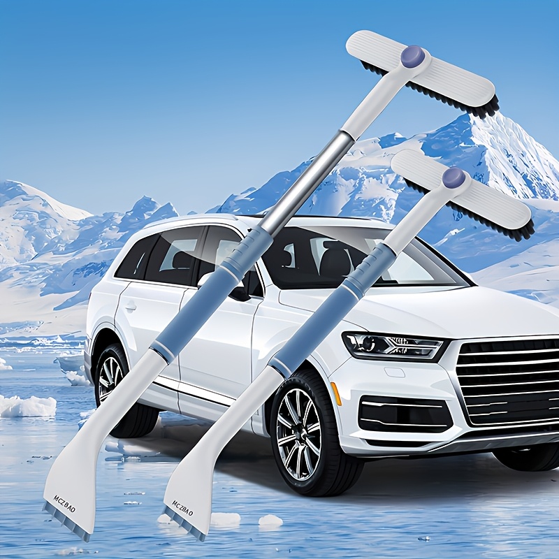 Image of Car Snow Shovel Retractable Aluminum Alloy Car Snow Shovel Car Ice Shovel Shovel Scraper