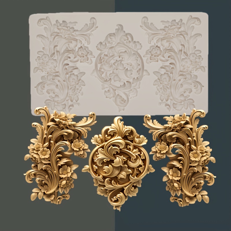 

Ornate Floral Silicone Mold For Resin Casting - , Cake Decorations, And More