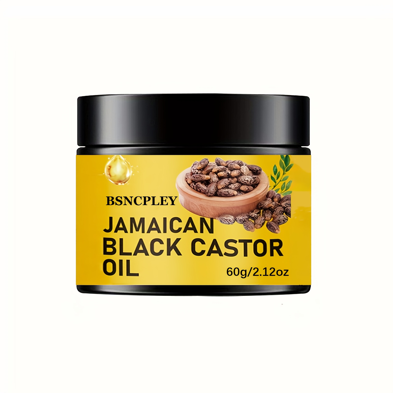 Image of Bsncpley Black Castor Oil Hair Conditioner - Pure Cold Pressed For Moisturizing, Suitable For All Hair Types, Moisturizing And Nourishing Hair And Scalp, 60g.
