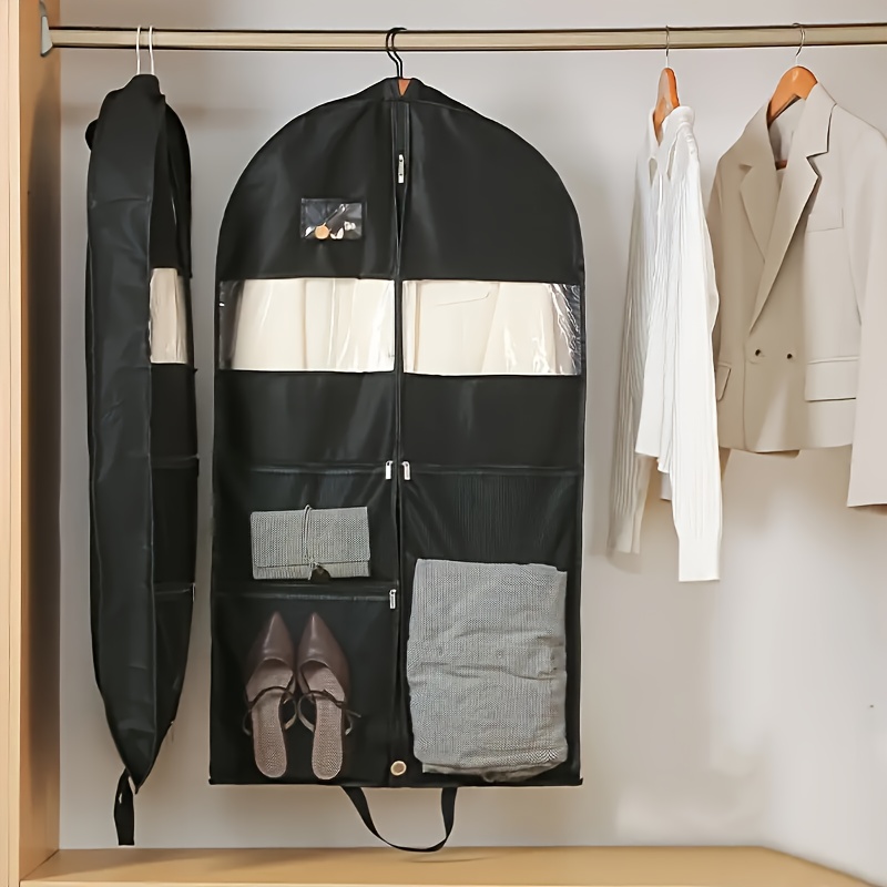 Housse De Voyage Pour Costume En Flanelle - Pliable Avec Cintre - Noir