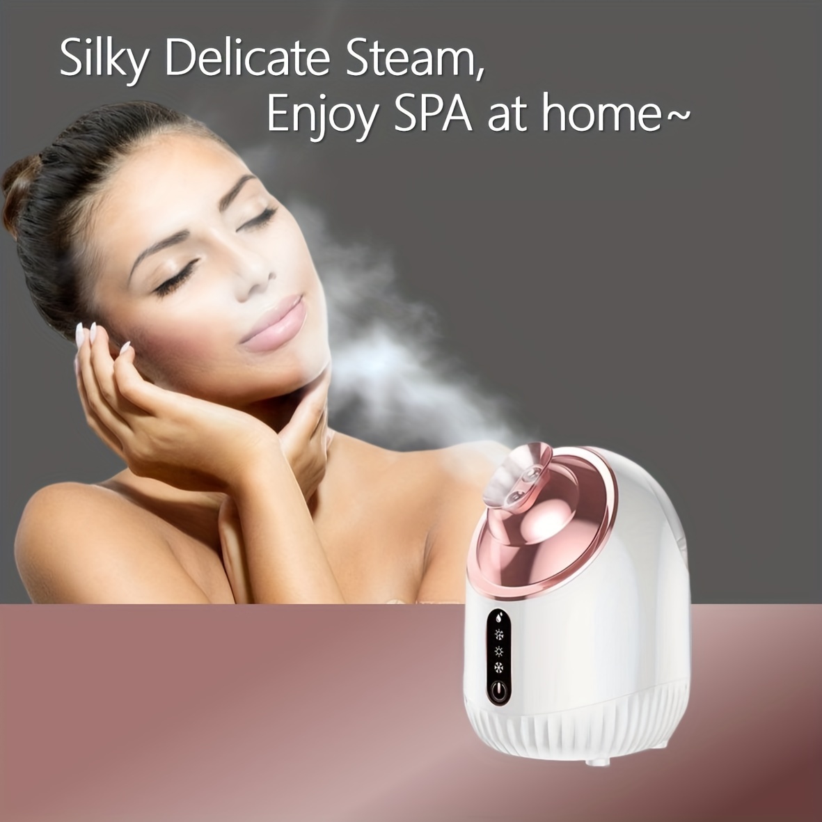 

Elegant White & Pink Nano Face Steamer With Hot & - Silky Delicate Steam For Relaxing , Large Capacity Water , Auto Shut-off, Ideal Gift, Skincare Routine|compact Humidifier|highquality Mist