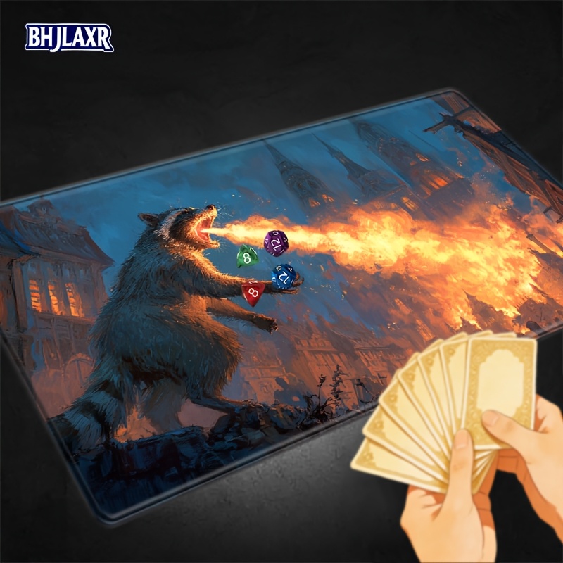 non slip playmat mouse pad featuring a fire breathing - Temu Canada
