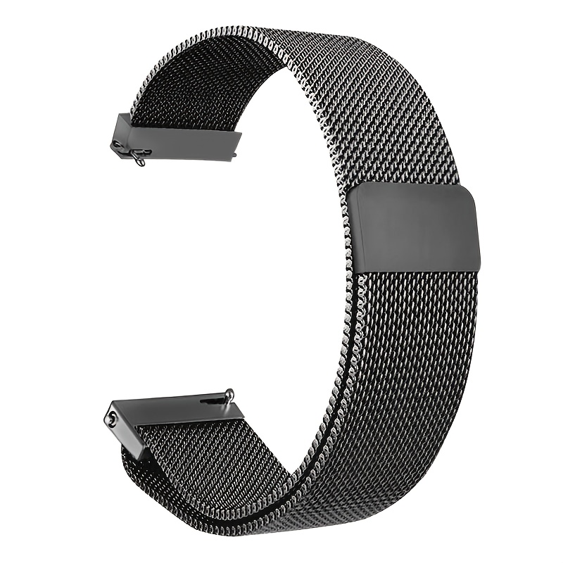 TEMU Correa de Reloj Metálica de Acero Inoxidable para Hombres y Mujeres, Pulsera Ajustable de Malla con Rápida Reemplazo de Muñequera 22mm