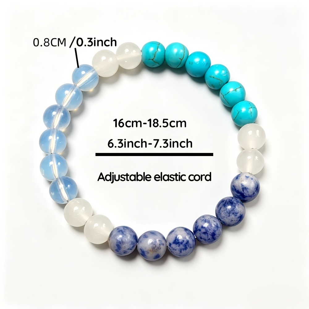 Bluestone, Turquoise & Opal Element Bracelet, Vacation Gift