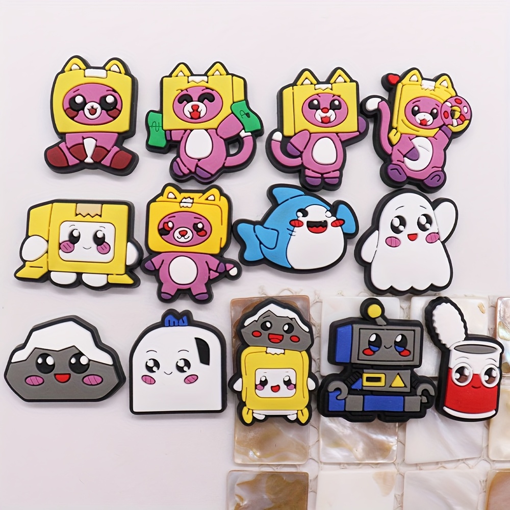 

13pcs Cute Cartoon Animal Pvc Charms Set, Assorted Animal Shoe Wristband Decoration, Slipper Sandals Accessories, Birthday Party Gifts