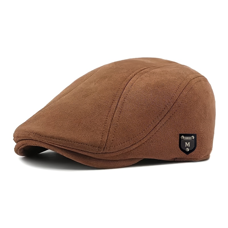 TEMU Gorra simple para hombre, boina clásica, gorra de visera tipo de estilo para /otoño, gorra vintage