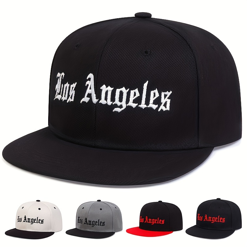 

Los Angles Embroidery Baseball Cap Gothic Stylish Unisex Snapback Hats Black Sunscreen Sports Hat