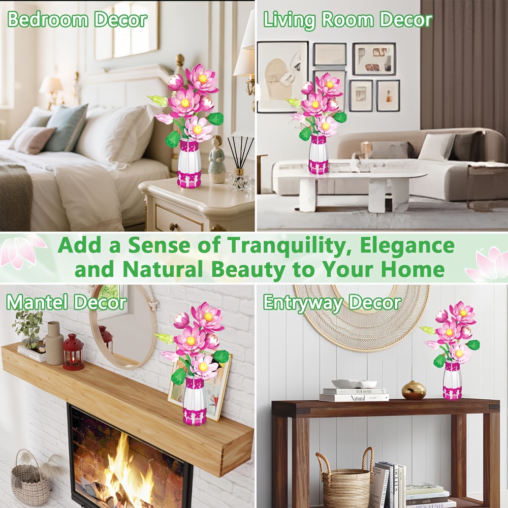 Lotus Building Blocks Set for Home Decor
