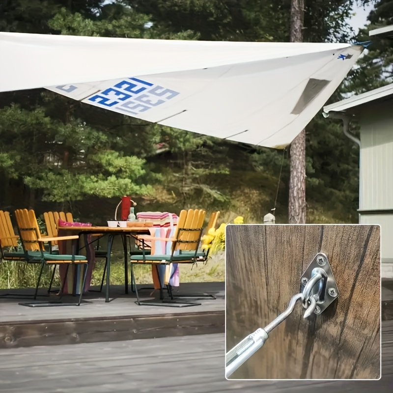 44pcs Sun Shade Sail Hardware, 304 Stainless Steel Material, Heavy Duty Sun Shade Sail Stainless Steel Hardware Kit, Suitable for Courtyard Garden Awning Hanging Installation