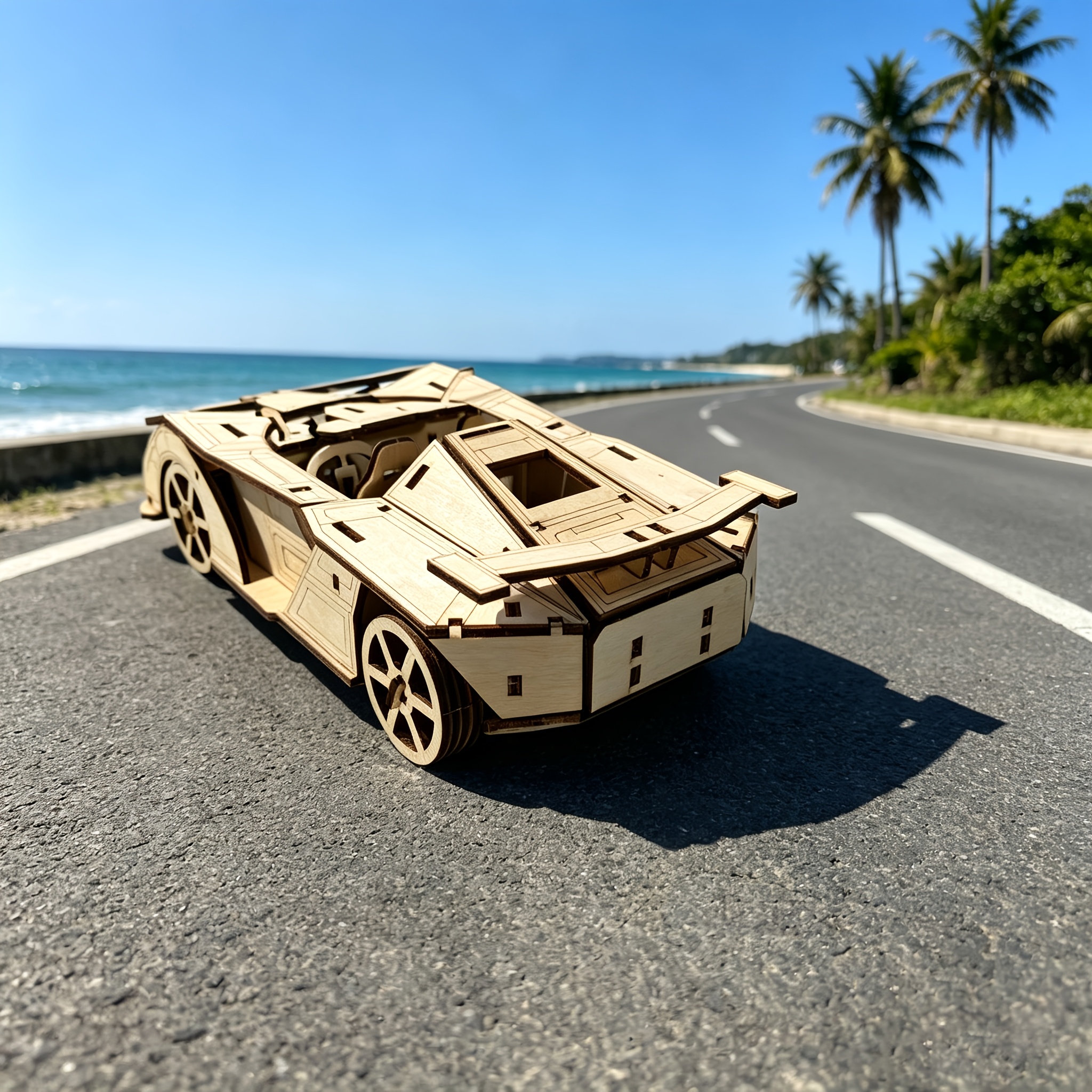 3D Puzzle Race Car Model, Wooden Assembly Kit
