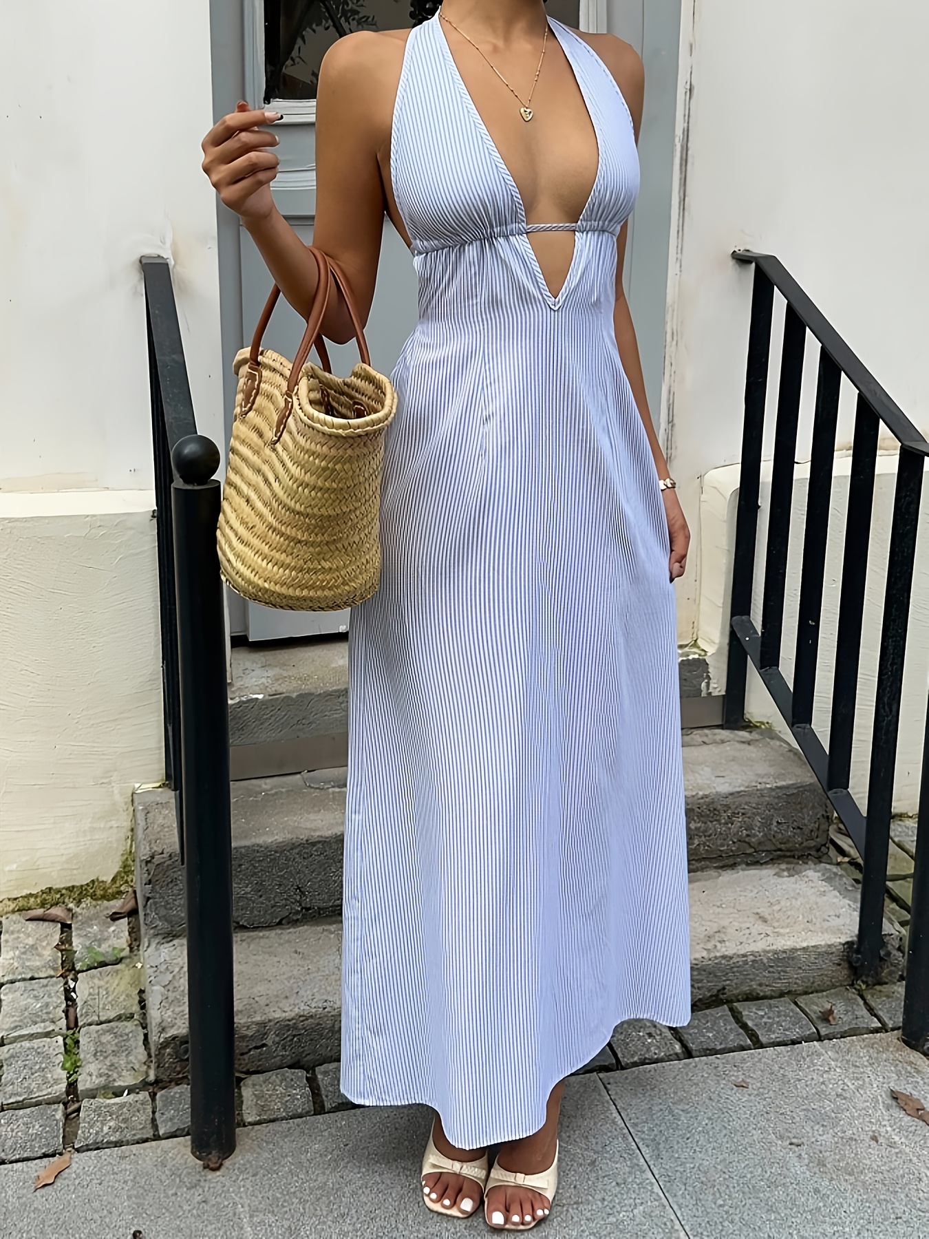 womens white striped contrast color - Temu Mauritius