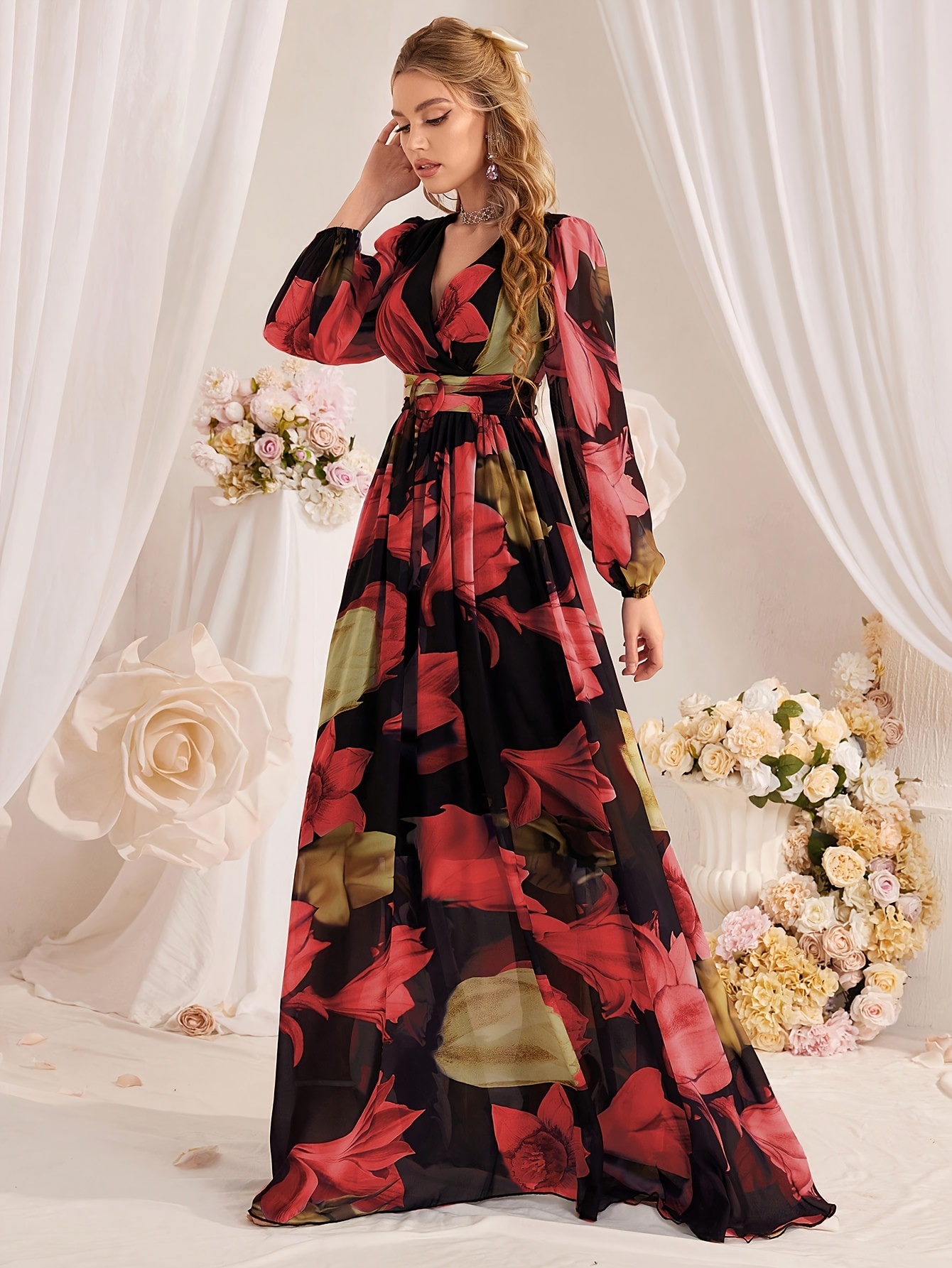 wrap dress semi formal Work Semi-Formal Dress Beige V-Neck Sleeveless Pocketed Maxi Dress –  Dreamylily main image 0