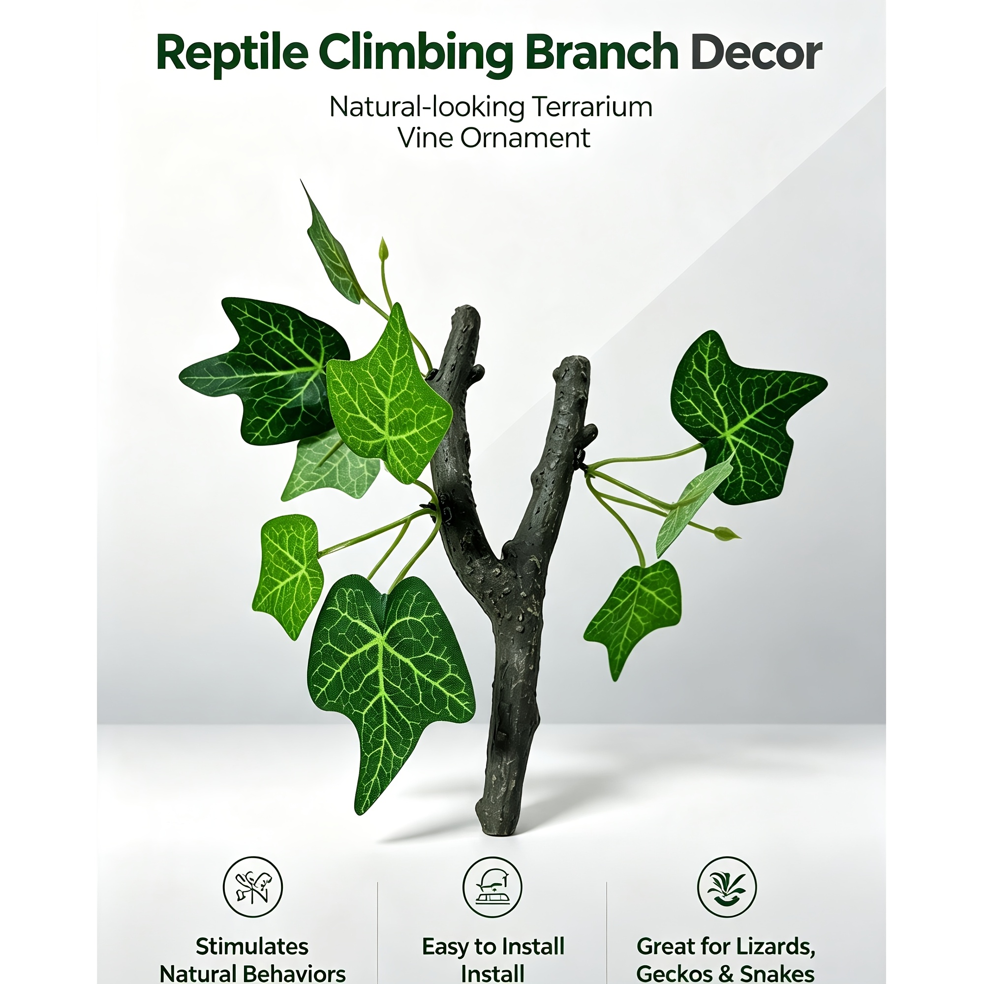 Artificial Climbing Tree Branch for Reptile Terrarium