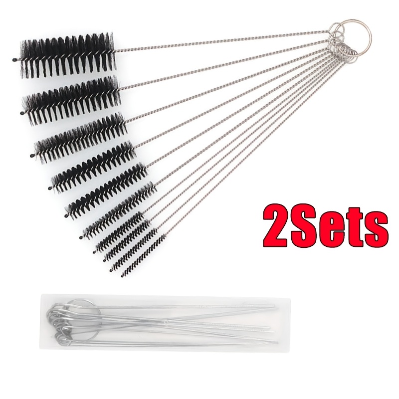 TEMU 2sets Stainless Steel Different Diameters Bottle Cleaning Brushes Multifunctional Reusable Straw Cleaning Brush For Bottles Cupst Tumblers Sippy