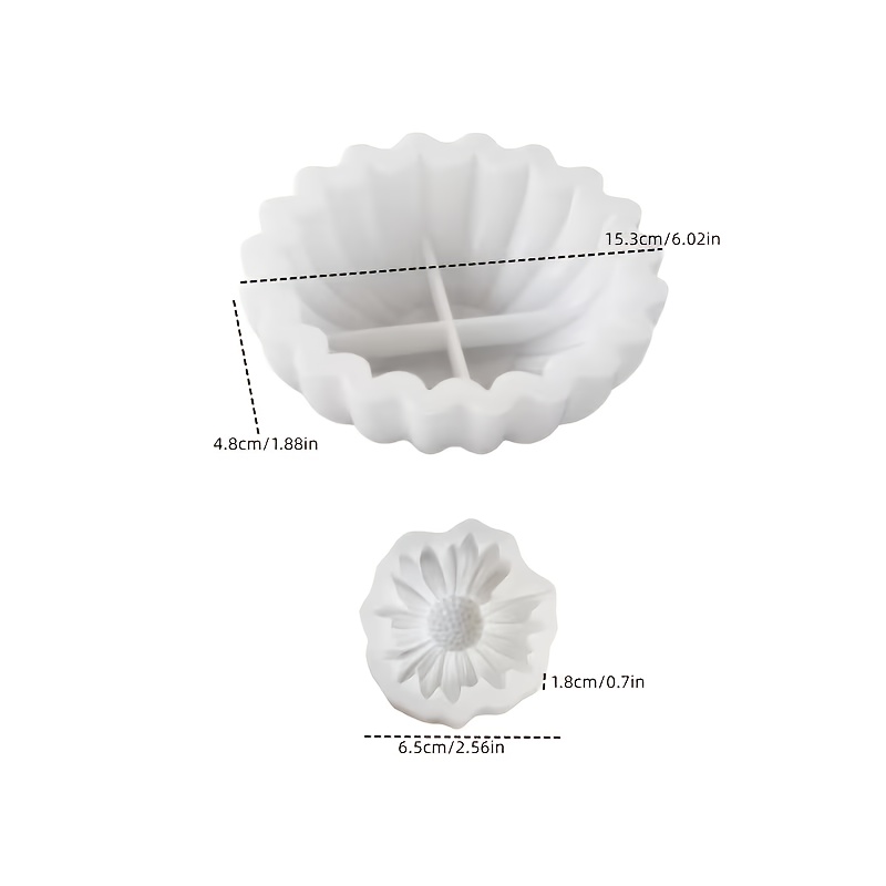 Image of 2pcs/set Casting Silicone Molds, Origami And Daisy Shaped Resin Molds, Handmade Gypsum Craft Flower Candle Ornament Molds, Home Decor Making Tools