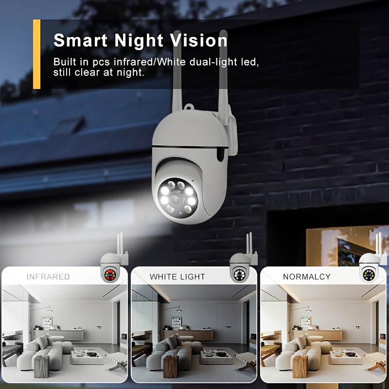 1pc qkh 1440p fhd wireless security camera indoor ptz with hd resolution night vision wi fi 2 way   tracking usb powered wall hanging compatible with smartphone non waterproof for   safety details 2