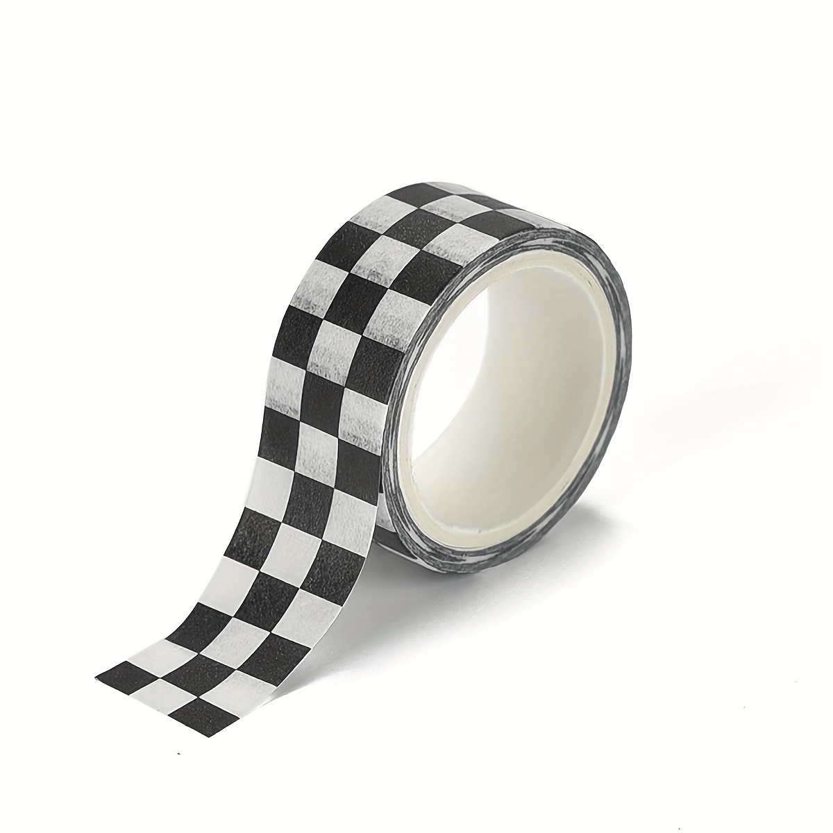 1 Roll Of Checkered Washi Tape, Fresh And Stylish School Supplies Stickers, Suitable For Diary, , Photo Album Pasting Decoration
