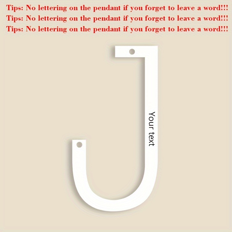 Women's A-Z 26 Sideways Initial Necklace, Custom Large Letter Pendant