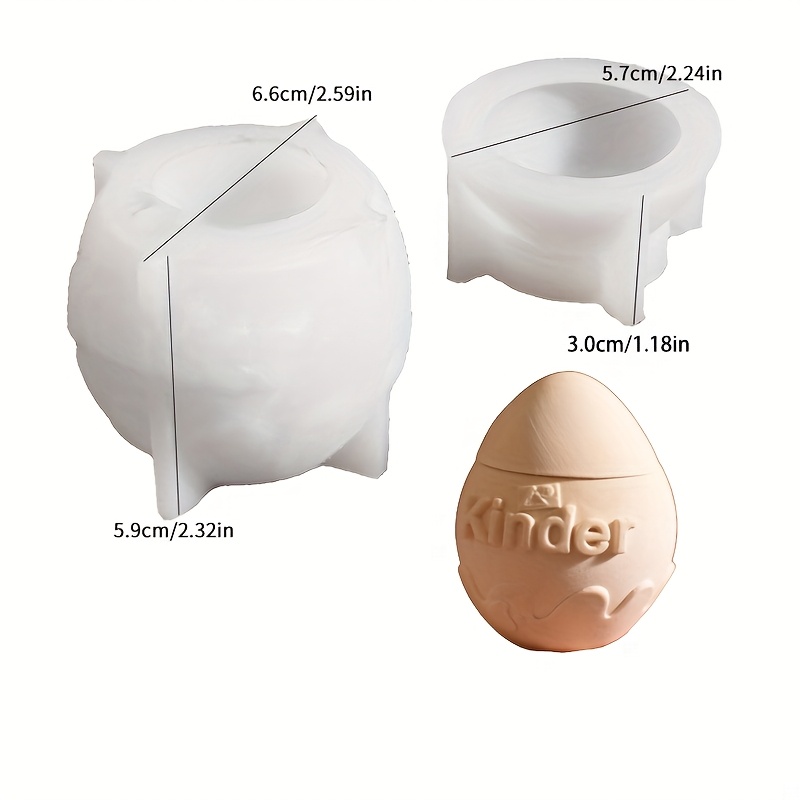 1 Egg-shaped Silicone Mold, Diy Printed Storage Jar, Resin Plaster Casting Creative Decorative Ornaments, Candle Jar, Succulent Potted Plant Mold.