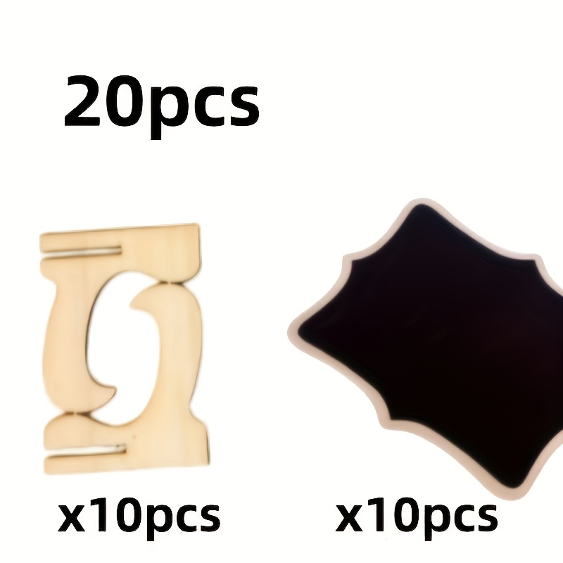 Image of 20pcs/10 Sets Food Blackboards And Signs, With Stand, Wedding Signs, Small Blackboards, Food Signs, Seat Cards, Information Boards, Party Supplies, And Event Decorations