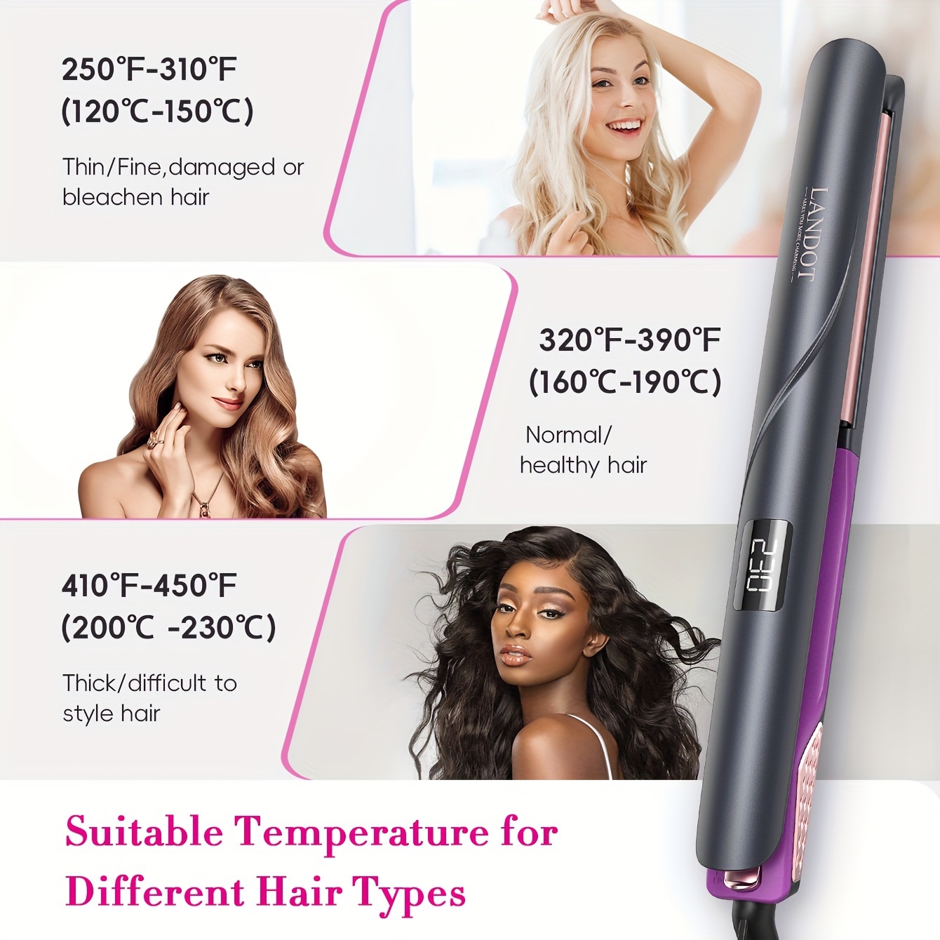 flat iron hair straightener ceramic Temu