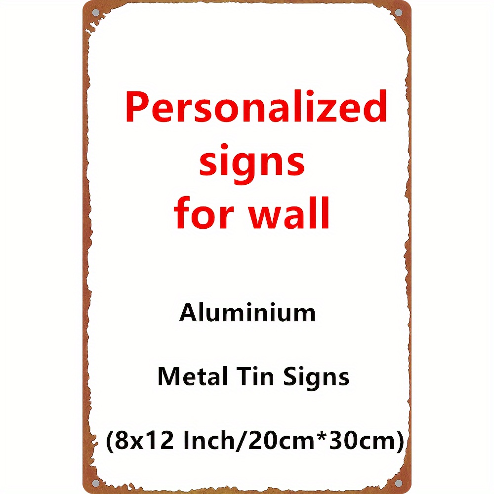 TEMU 1 Custom-made Photo And Logo Metal Sign - Personalized Wall Art Suitable For Home, Office, Cafe, And Restaurant Decoration - Durable Metal, Easy
