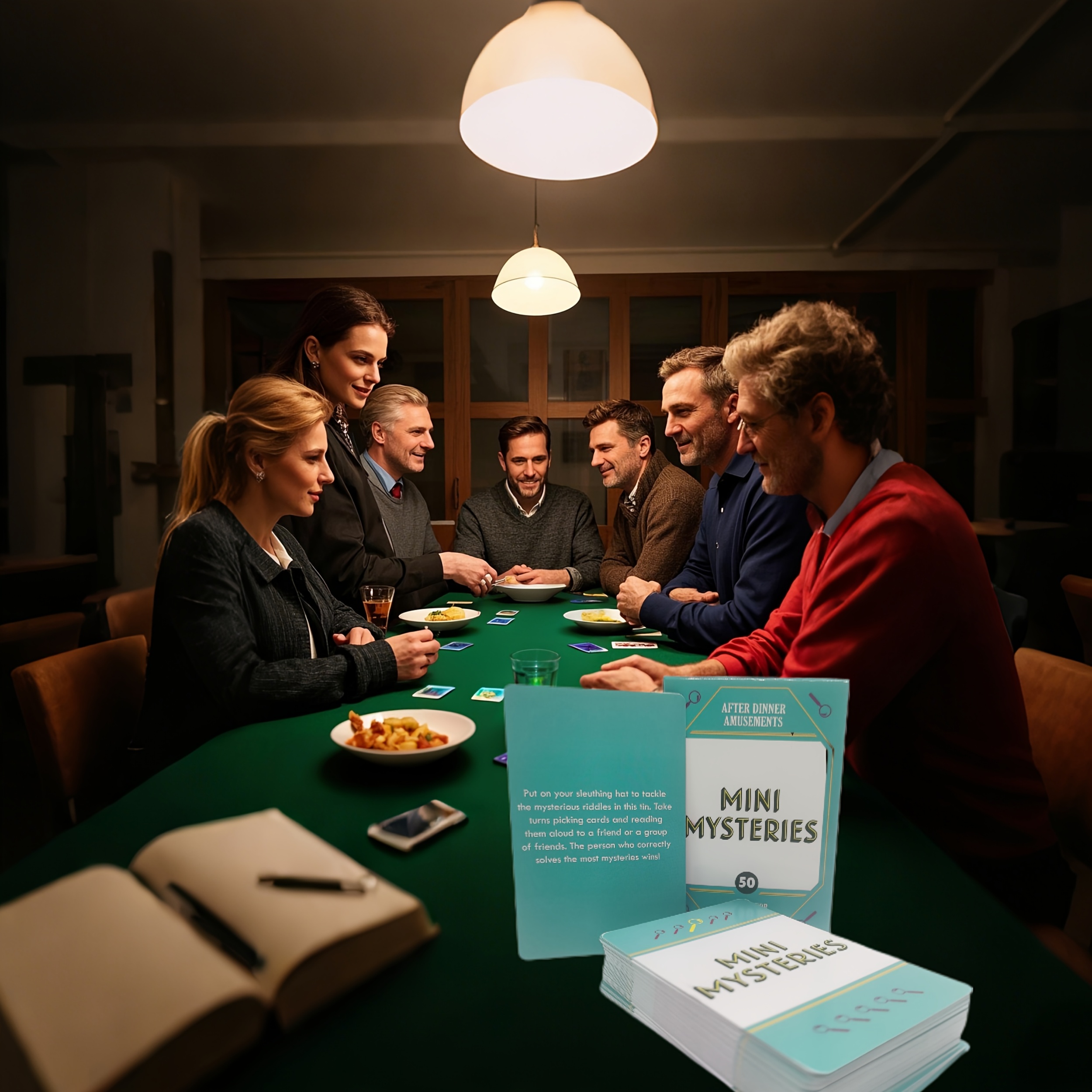 50 Mini Mysteries: After Dinner Amusements - Engaging Card Game for Friends to Bond Over Brain Teasers, Unleash Your Inner Detective, and Sharpen Logic Skills, Perfect for Gatherings and Social Events