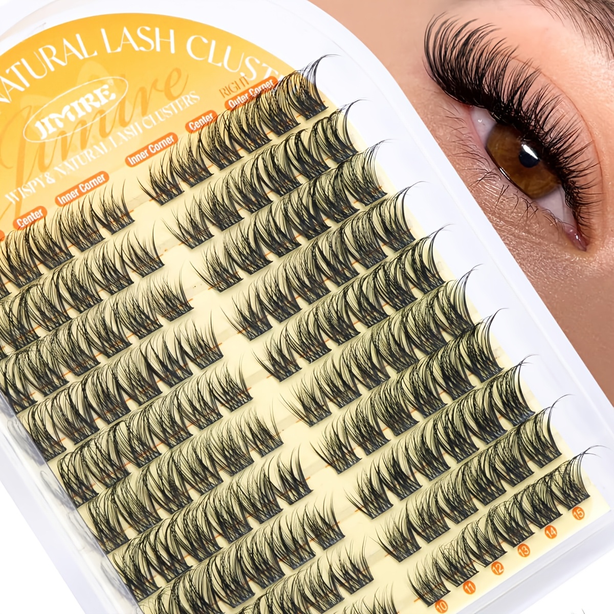 Natural Lash Clusters, Fine Lash Clusters, Cat Eye Clusters, Natural-looking Lash Extensions 10-15mm Pre-set Lash Strip, Single Lash Clusters, Lash Clusters
