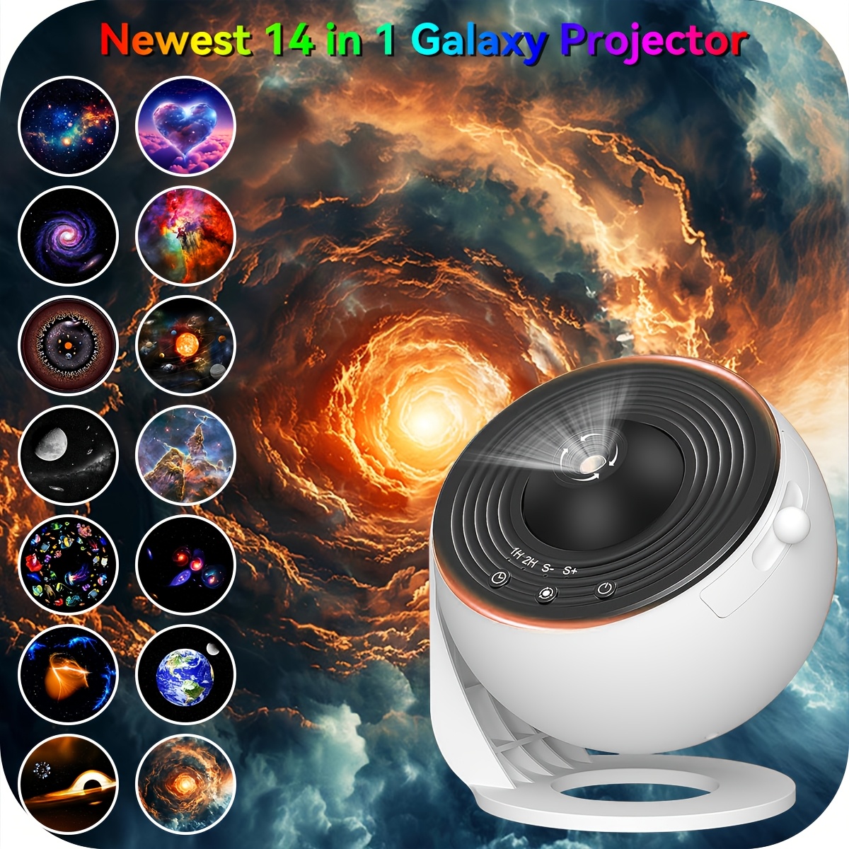 bedroom starry sky projector 14 in 1 planetarium starry sky projector including 14 scenes such   system and constellations   hearts etc with adjustable     adjustable 360 rotating starry   projector