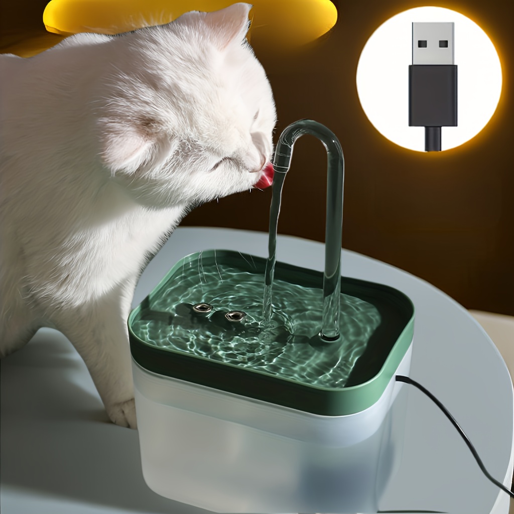 

Automatic Pet Water Fountain For Cats And Dogs, Food-grade Pp Material, Quiet Operation, Usb Powered, Operates At Low Voltage Of 5v - No Need For Batteries