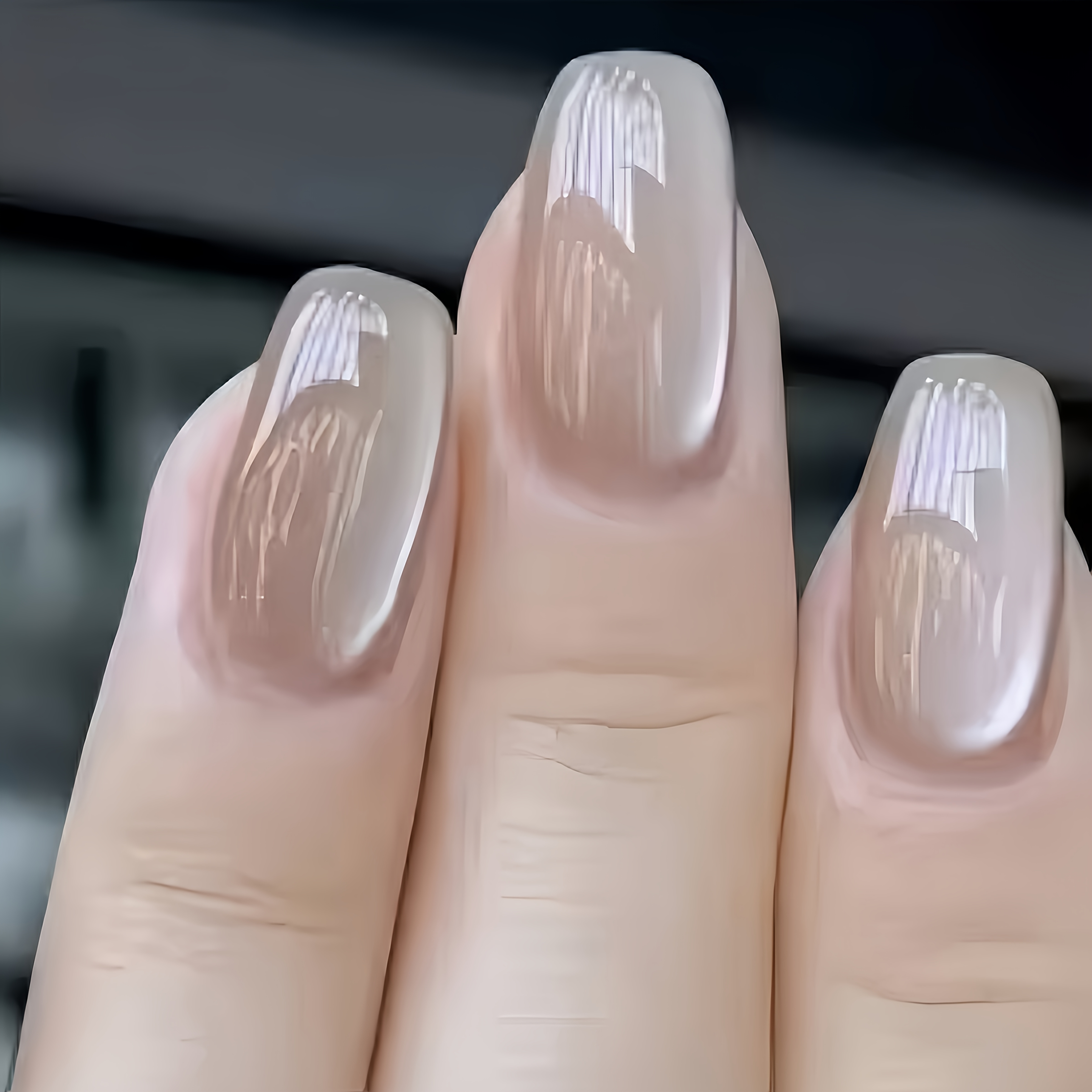 TEMU 32pcs Set (30pcs Press-on Nails And 1pc Nail File And 1pc Jelly Glue) Nude Cat-eye False Nails, Press-on Nails, , Women's Nails, Durable Nails,