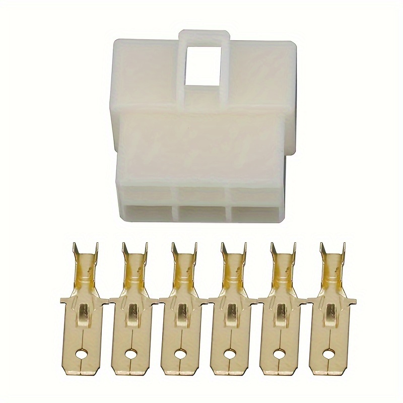6 Pin White Dj7061 6.3 11/21 Automotive Electrical Connector - Temu