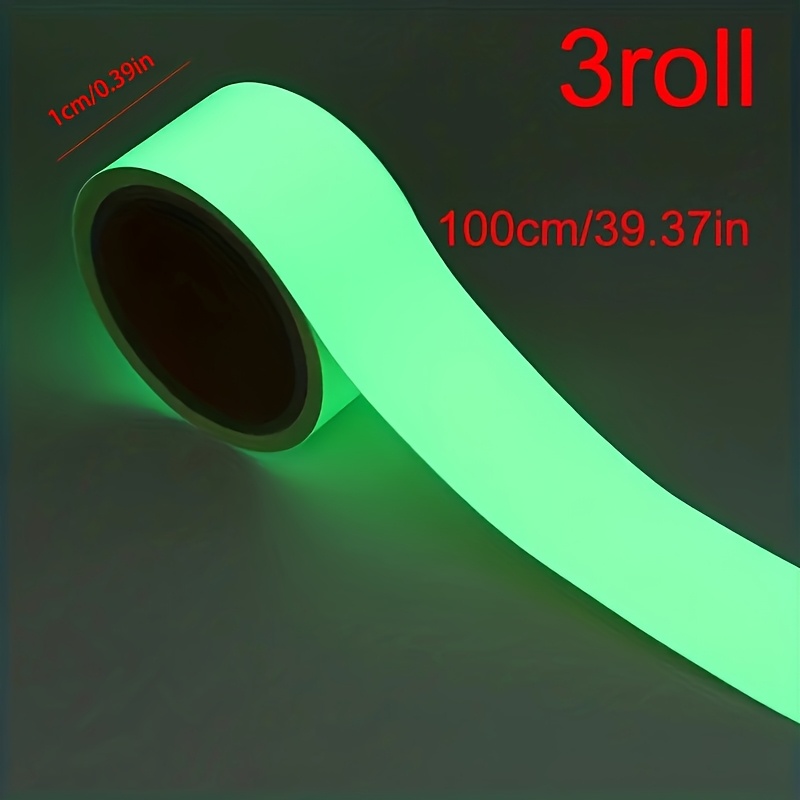 E-shop 3 Rollen Leuchtband, Leuchtband - Gut sichtbares fluoreszierendes Klebeband, geeignet für Angelruten, Seile, Sportgeräte - Strapazierfähiges