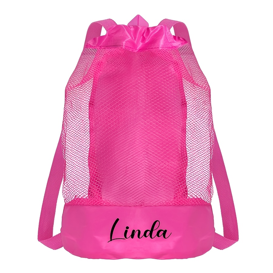 TEMU 1 pz Borsa da palestra con coulisse personalizzabile con , Borsa a spalla Tote da spiaggia, Borsa a rete di grande capacit� Multifunzionale da