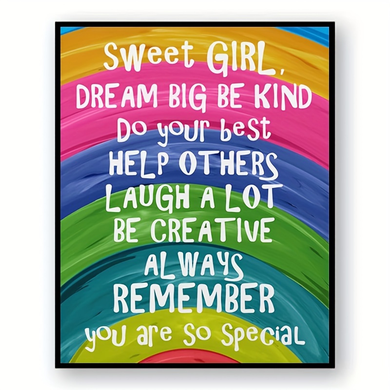 

Inspirational - Colorful Motivational Decor For Home, Bedroom, Living Room, Nursery & Office - 8x10" Psychology-themed Poster For And Daughters