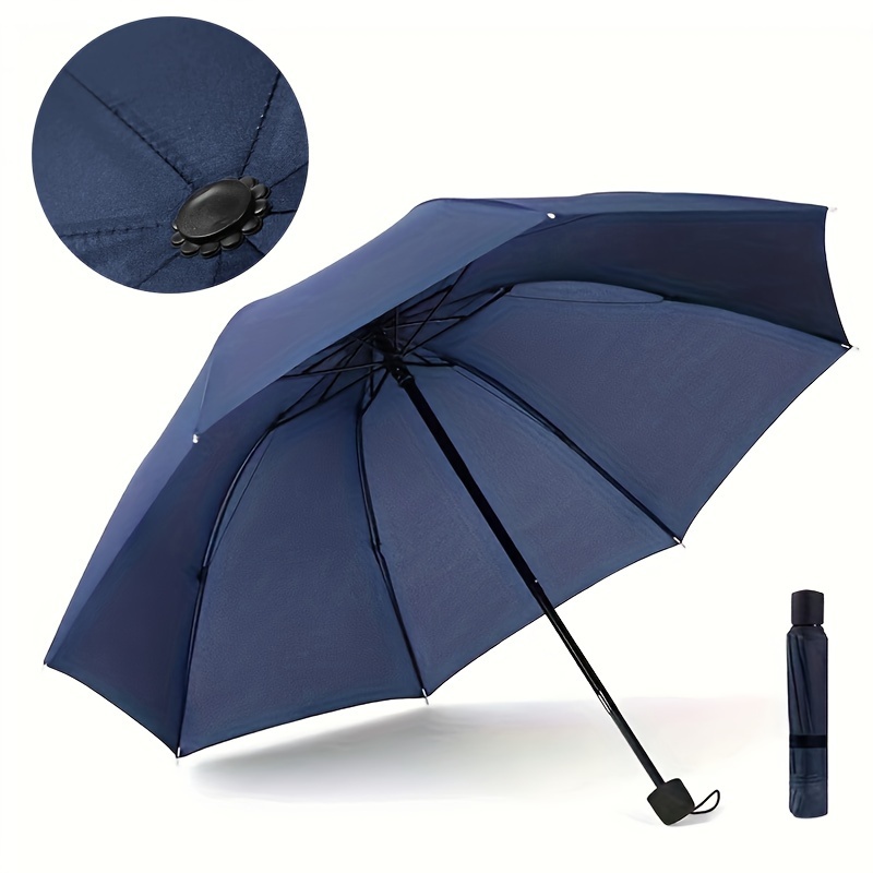 

Thick Windproof Umbrella, Manual Sun Umbrella, Sunshade Umbrella, 3 Fold Umbrella