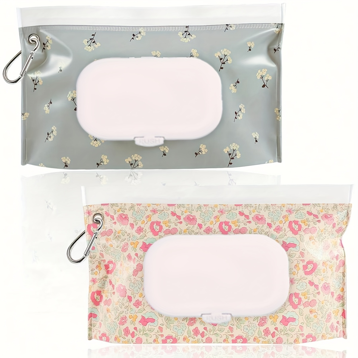 2pcs Portable Wet Wipe Boxes, Hanging Bags, Diaper And Wet Wipe Bags, For Organizing Shower Home Decor Gifts