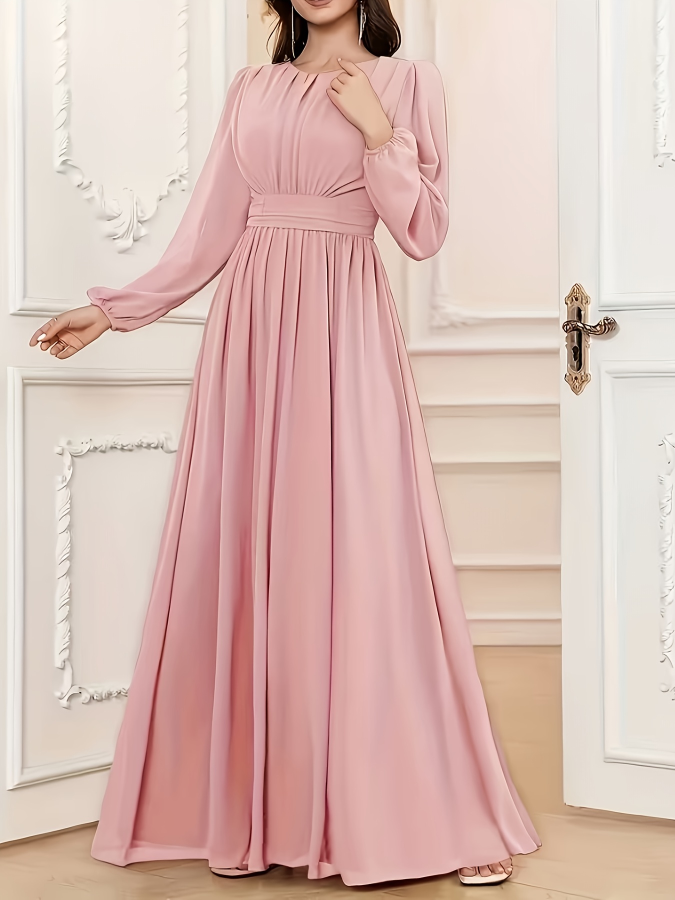 sachin and babi light blue dress prom dresses with sleeves main image 1