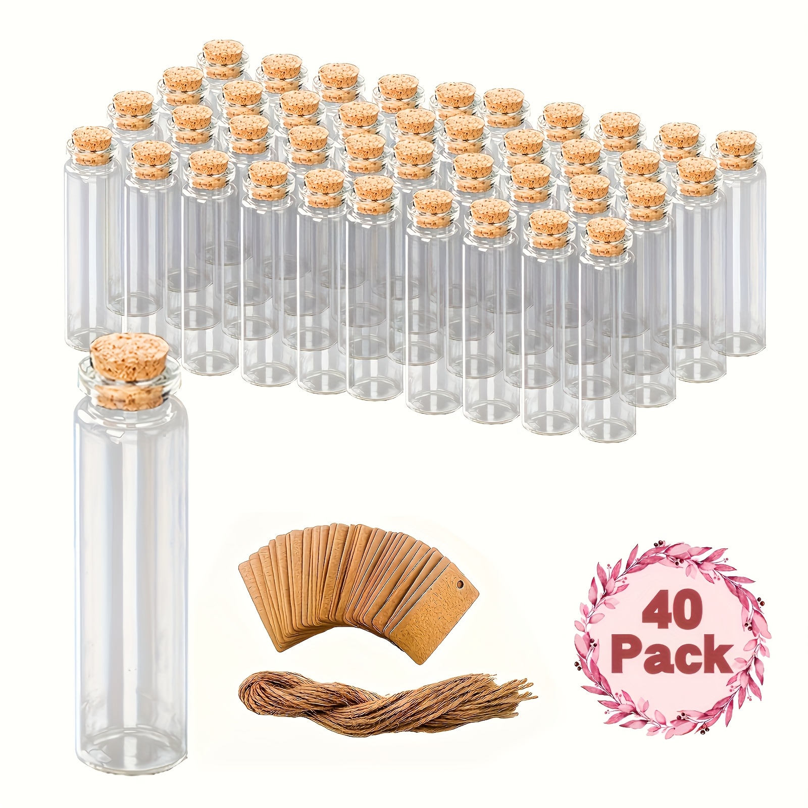 Danu Art 12pcs 26l 22 X 100 Ini Glass Bottles Jars Test Tube With Wood Cork Stoppers