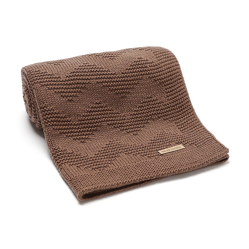 Wavy Jacquard Baby Knit Blanket, All-Season Use