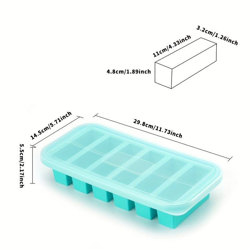 Image of A Large Silicone Cube Of Ice Mold With 6 Compartments And A Removable Lid - Reusable, Suitable For Whiskey And Cocktails, Drinks Cool - An Essential Kitchen Tool